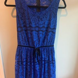 Blue/ Black Double Layered Dress.